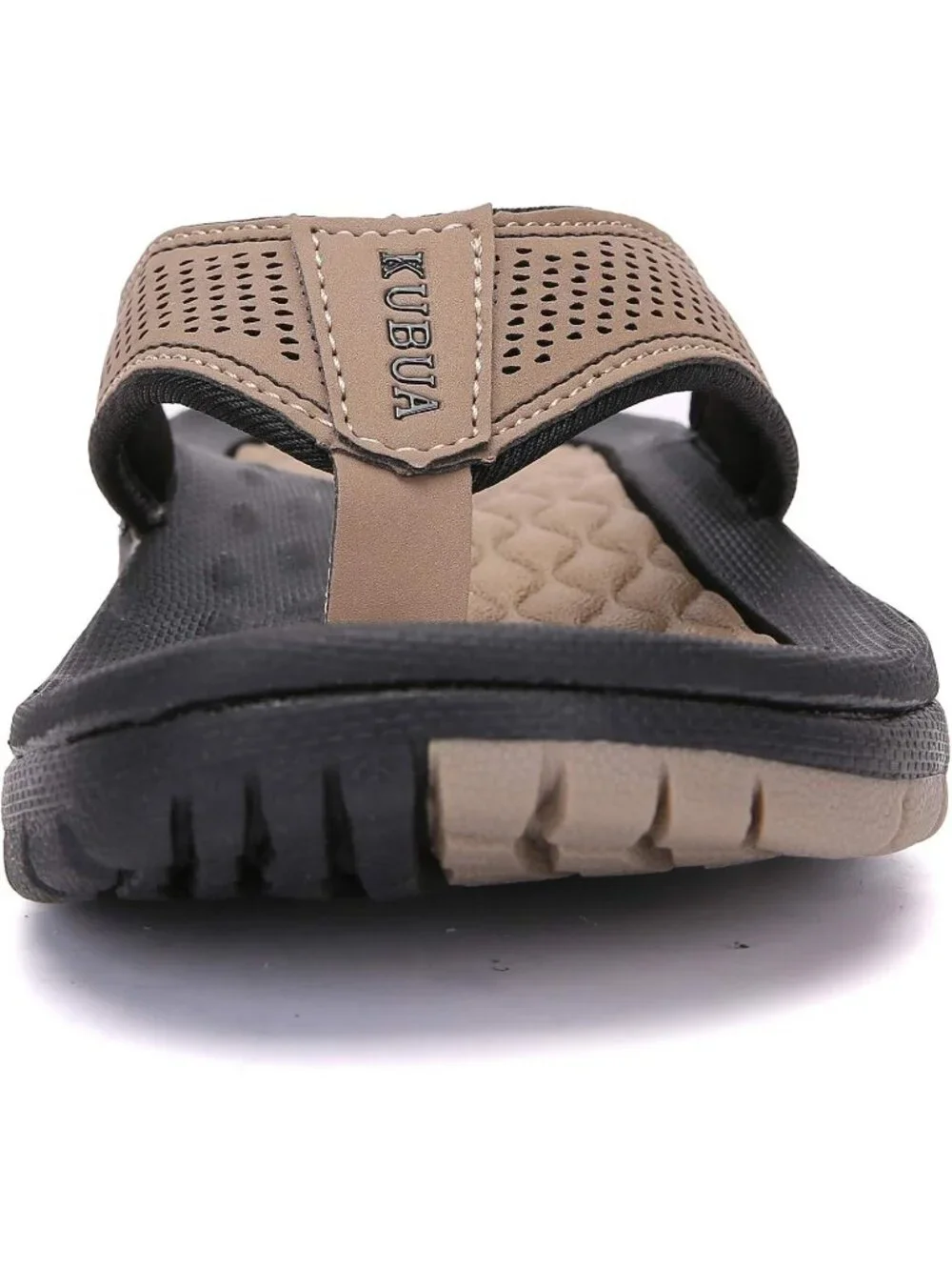 Men's Khaki Beach Flip-Flops Water Casual Outdoor Athletic Thong Sandal Slipper